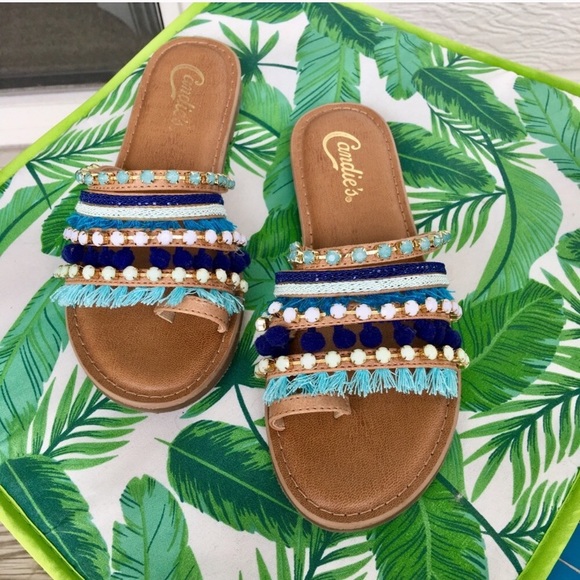 Candie's Shoes - Candie’s Pom Pom Sandals